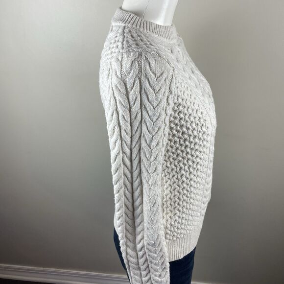 Nili Lotan Target Fisherman Sweater Size XXS Cream Cable Knit Preppy Classic L - Picture 4 of 9